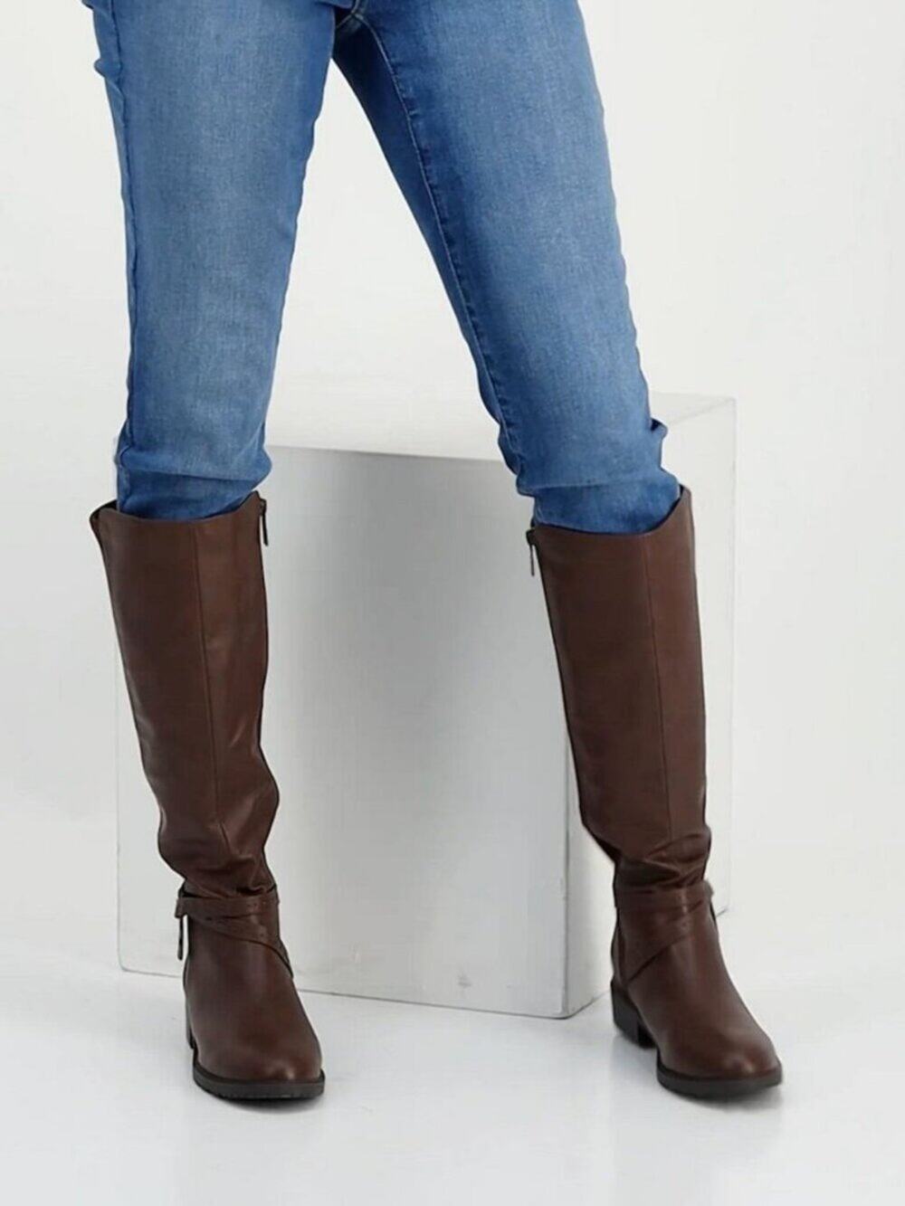 Style & Co. Verityy Riding Boots Brown Knee High Women's - 6M
